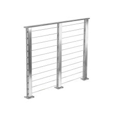 External metal railing, adjustable cable railing kit system